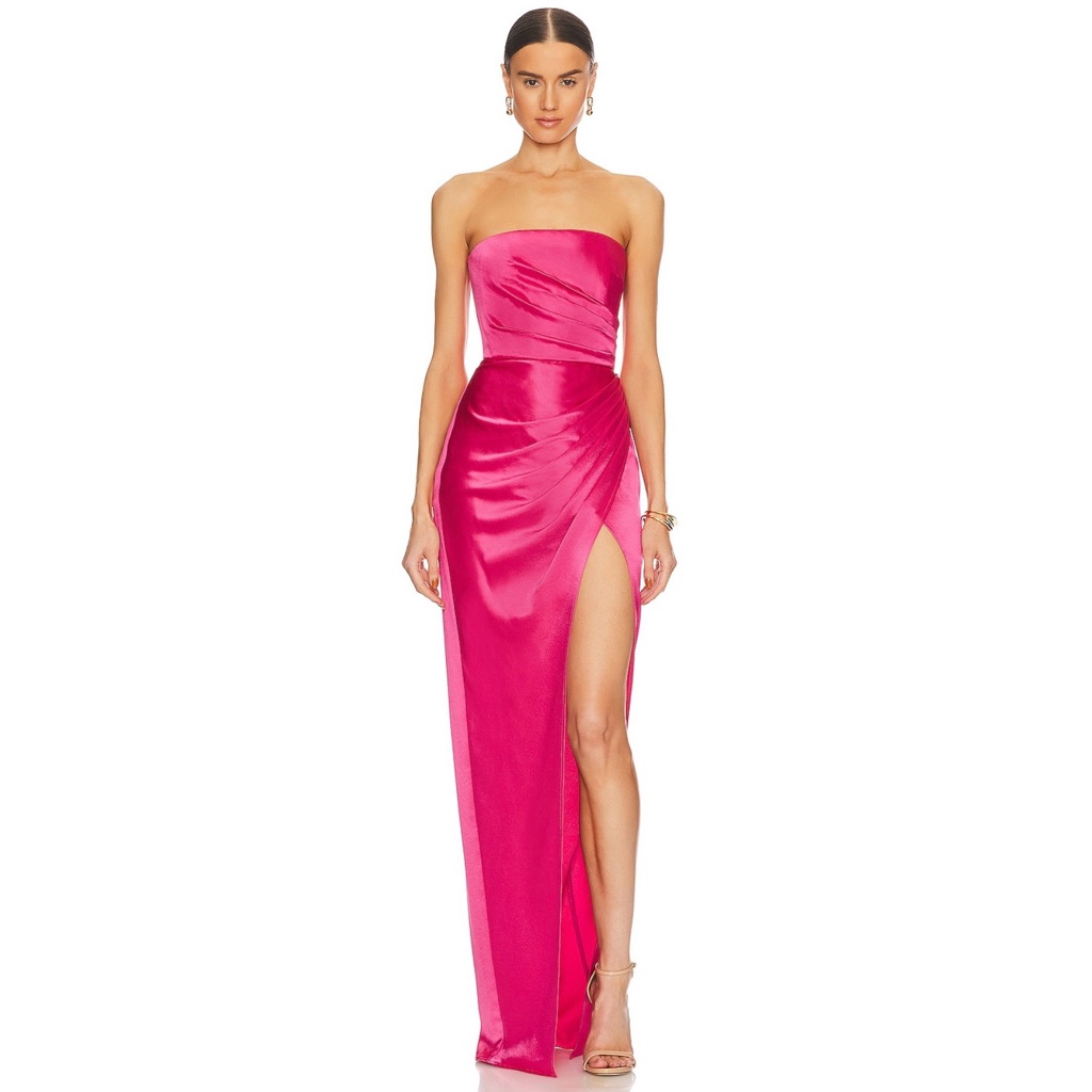 Sau Lee Priyanka Dress Hot Pink